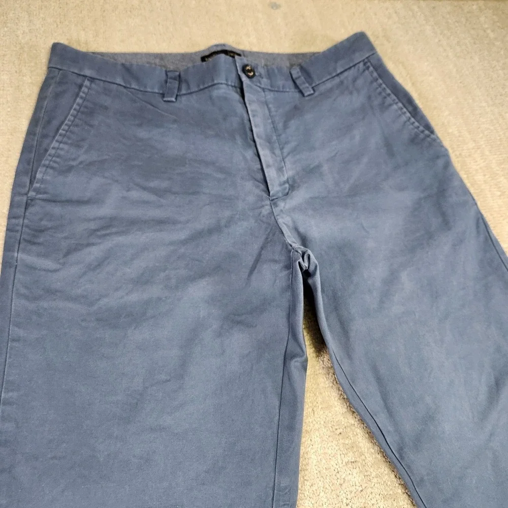Banana Republic Pants Men 34x32 Aiden Chino Straight‎ Leg Fit Cotton Blue Lived